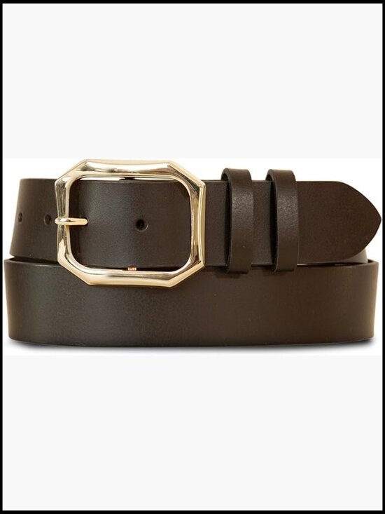 Genuine Buffalo Leather Belt Set with Harness Buckle and Heart Eyelets main image 6